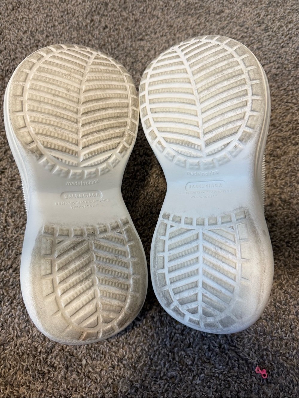 Balenciaga White Slip-On Sandal Clogs - Picture 5 of 5